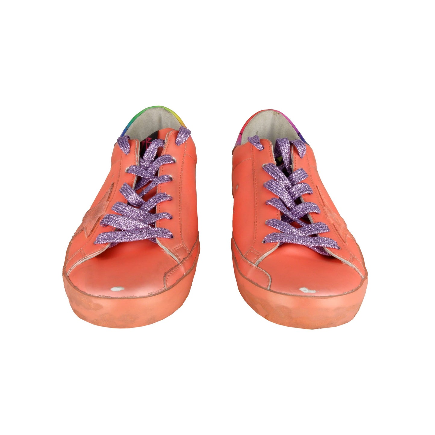 Sneaker in pelle arancione d'oca