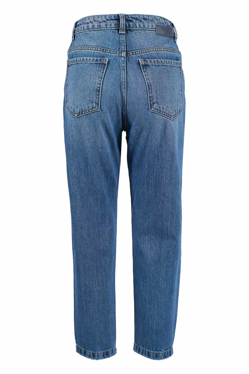 Ja Zee Blue Cotton Jeans & Pant