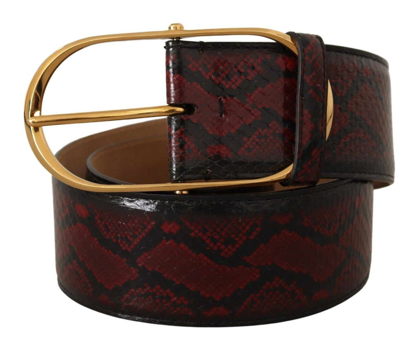 Dolce & Gabbana Red in pelle esotica in pelle ovale ovale cintura