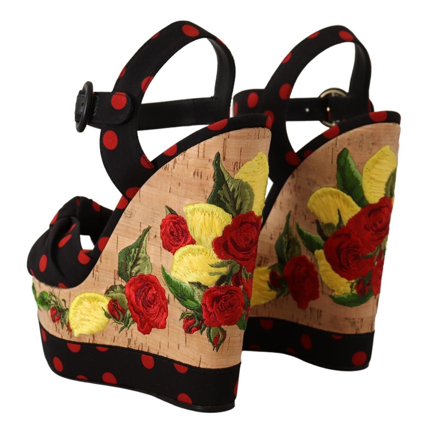 Dolce & Gabbana Multicolor -Plattformkeile Sandalen Charmeuse Schuhe