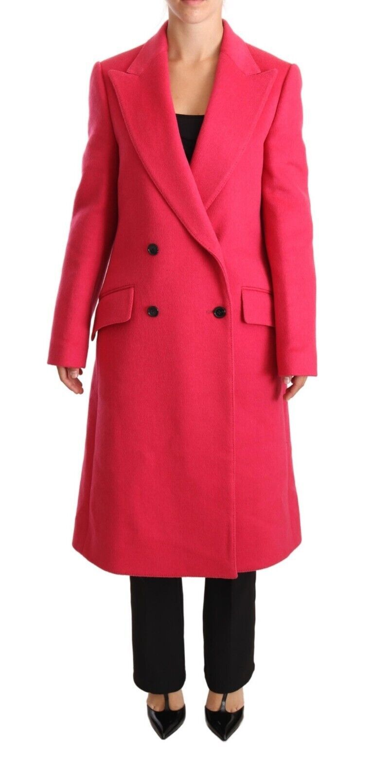 Dolce & Gabbana Pink Double Breasted Trenchcoat Jacke