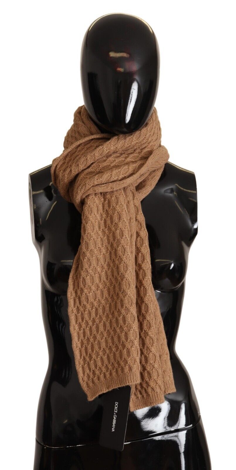 Dolce & Gabbana Wrap Brown Brown scuro Sciame di cammello a maglia