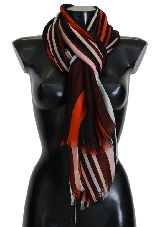 Dolce & Gabbana multicolore a strisce di scialle a strisce di seta sciarpa