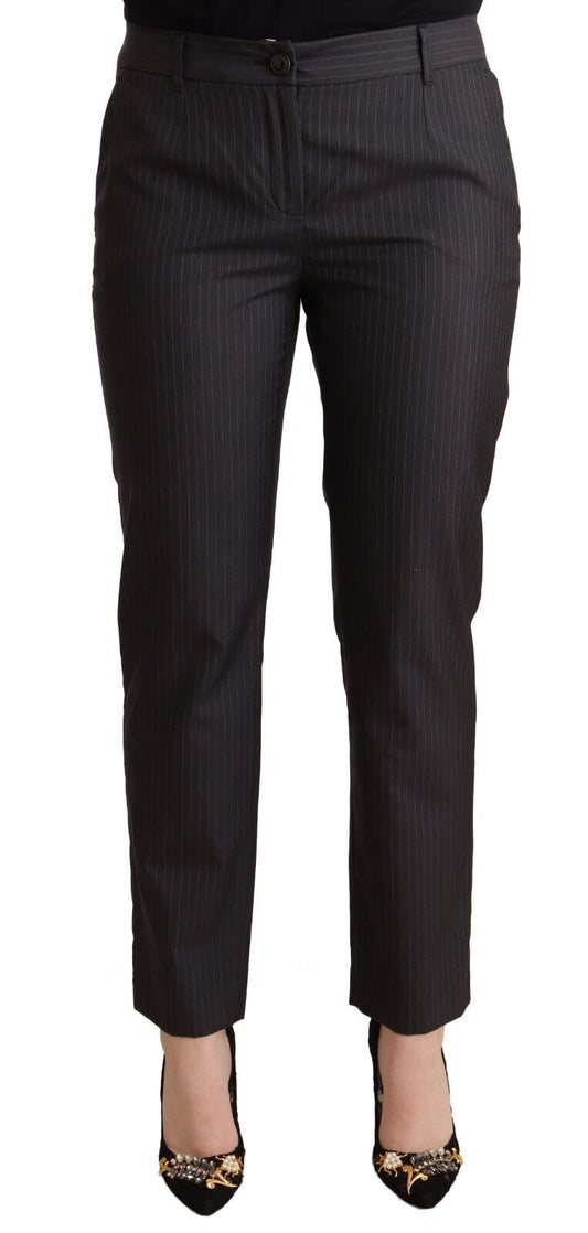 Pantaloni pantaloni conici a strisce nera di Dolce & Gabbana