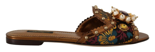 Dolce & Gabbana Multicolor -Blumenschieberblüten Flats Schuhe