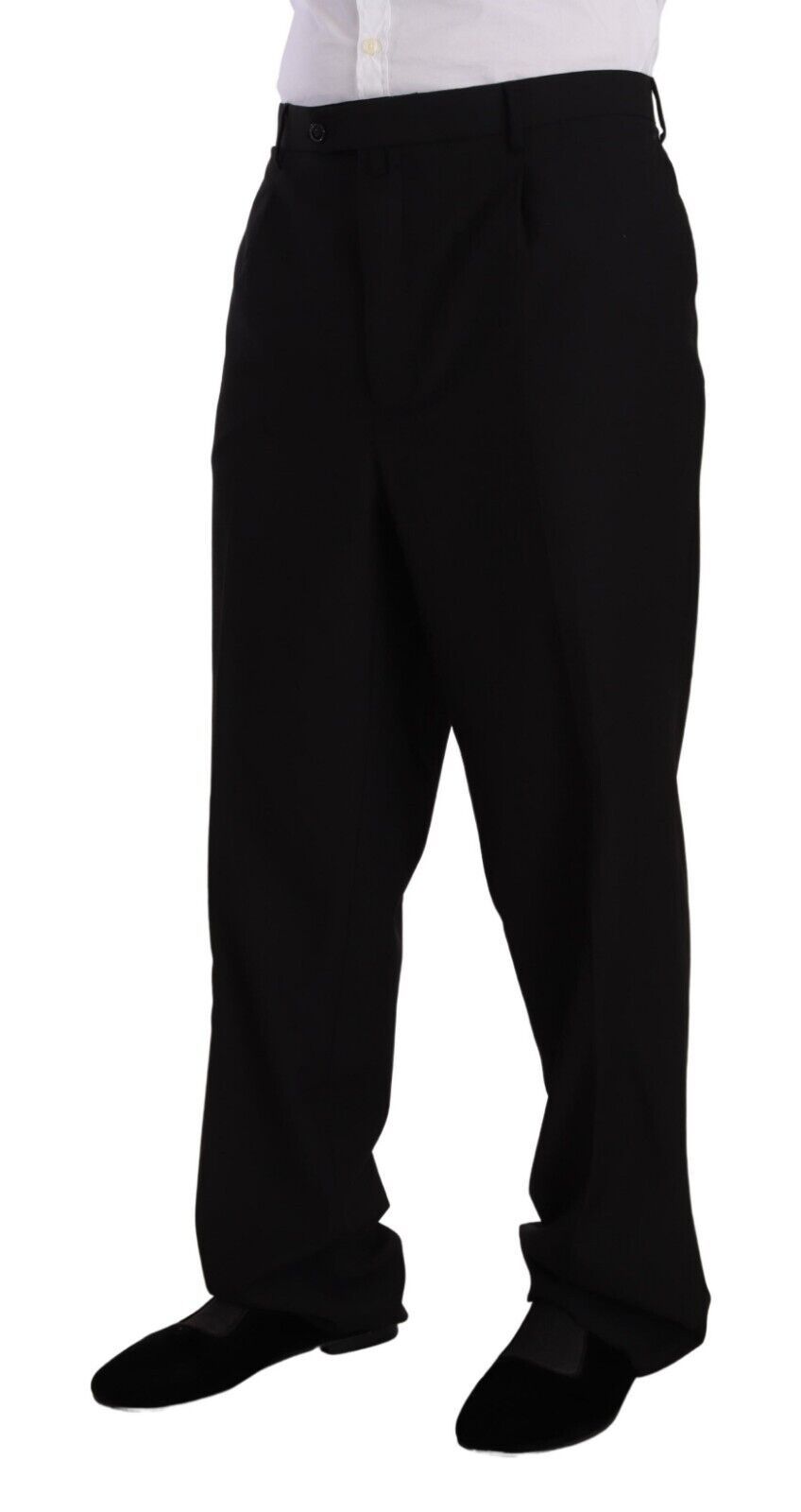 Domenico Tagliente Black Polyester Suit formel à poitrine simple
