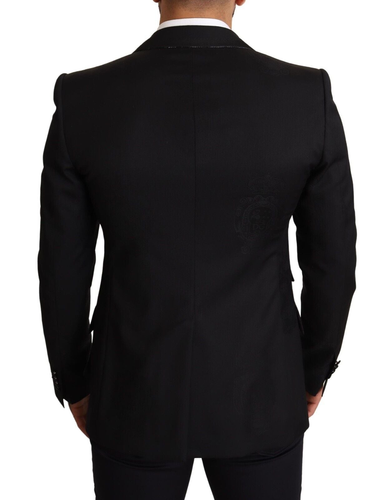 Dolce & Gabbana Black Slim Fit One Button Blazer Giacca