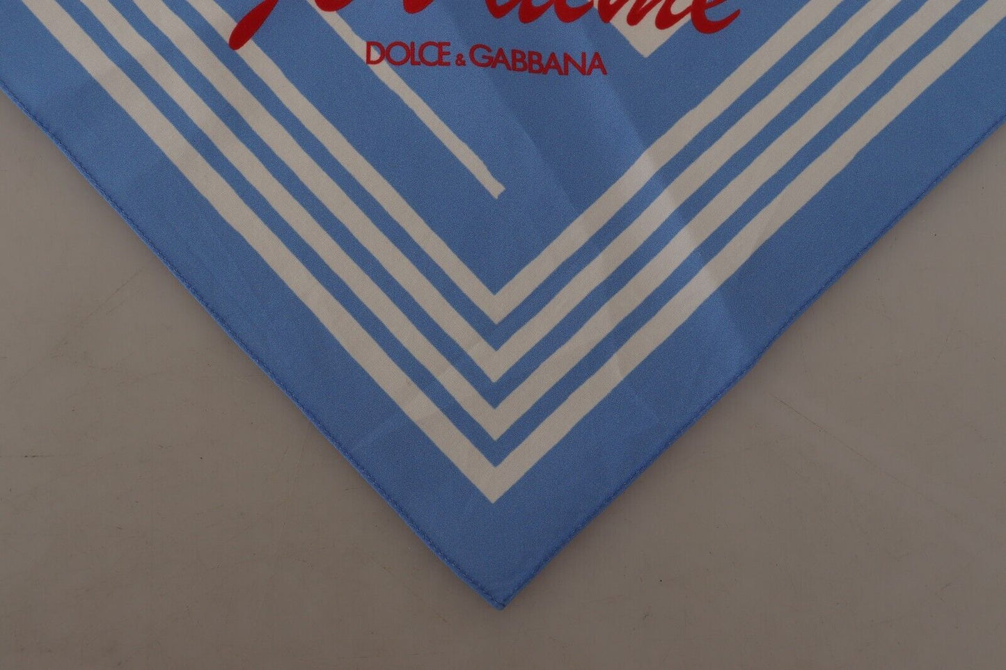 Dolce & Gabbana Blue White Striped St. Tropez Scarf