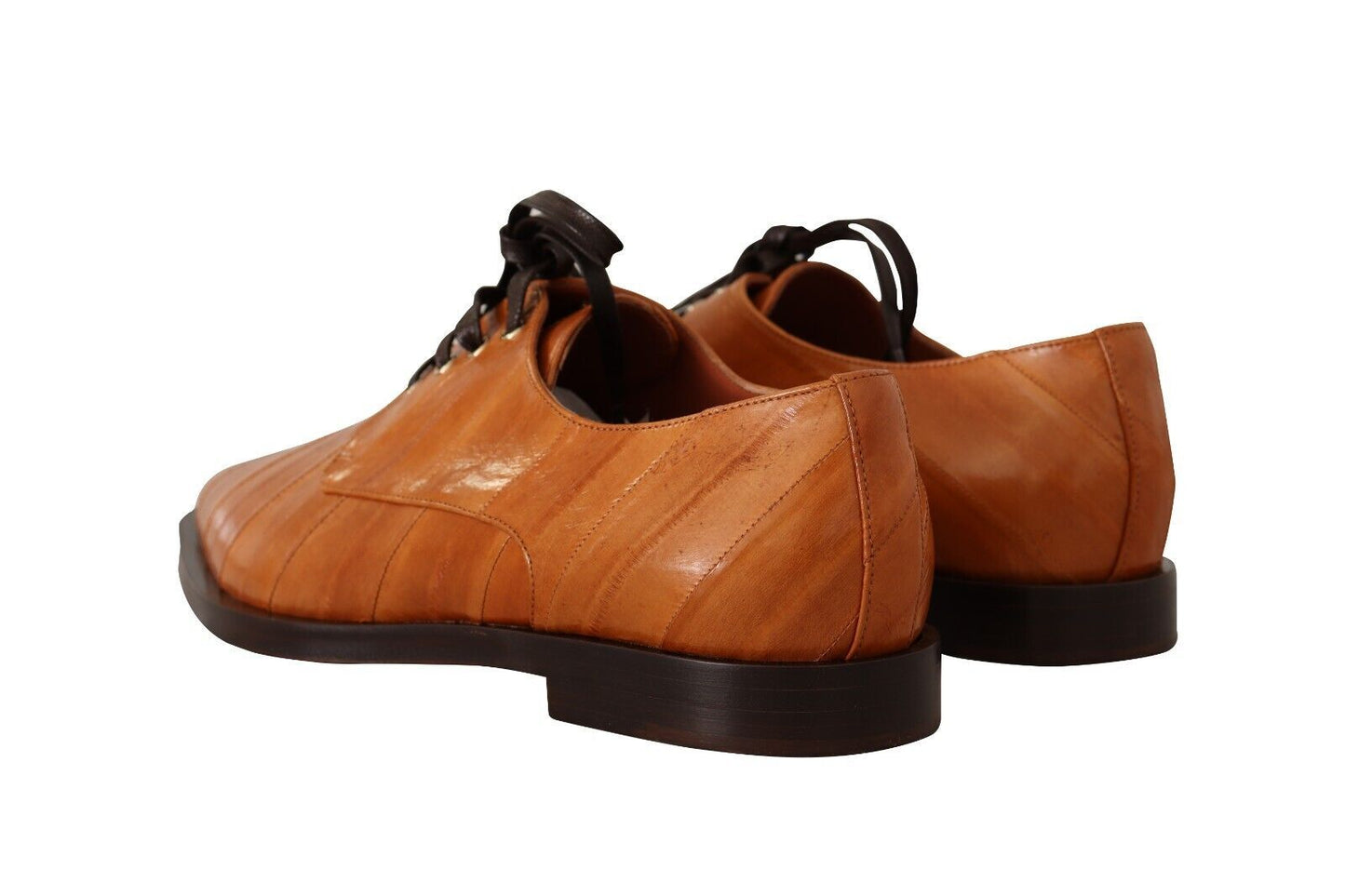 Dolce & Gabbana Brown Aal Leder Schnürung formelle Schuhe