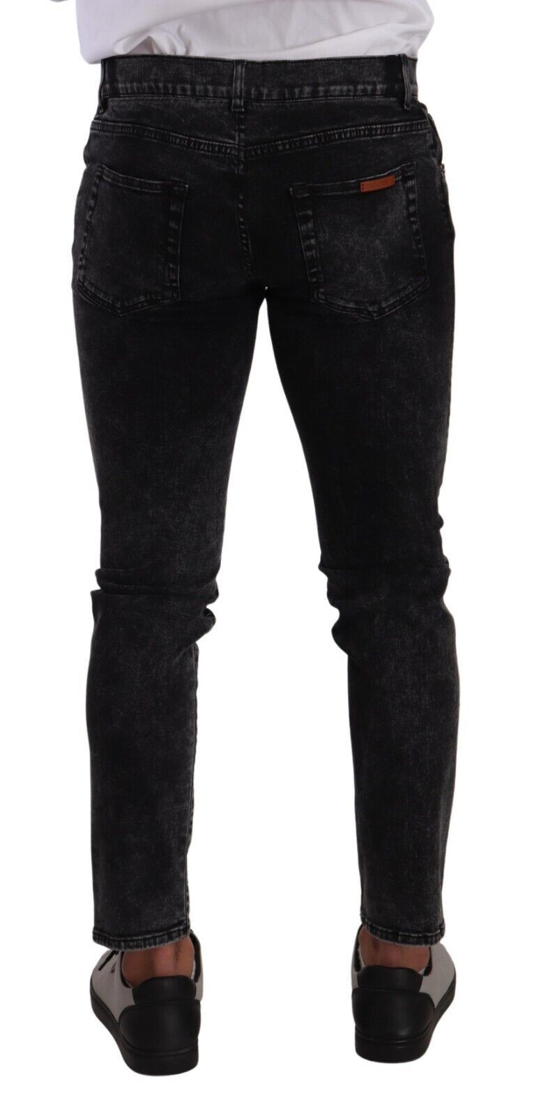 Dolce & Gabbana Black Cotton Stretch Skinny Denim Pantor Jeans