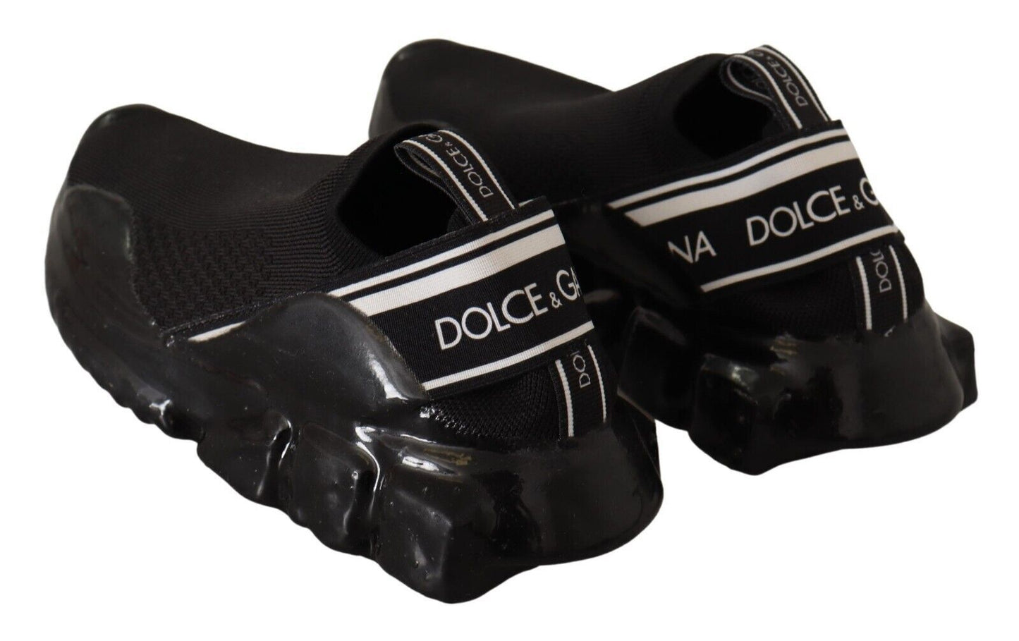 Dolce & Gabbana Black Slip on Women Low Top Sorrento Sneakers Scarpe