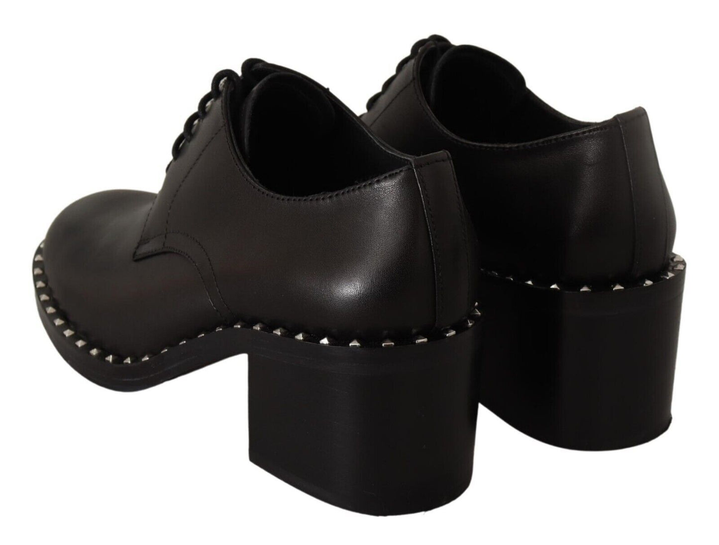 Asche schwarzer Lederblock mittelschweren Schnürenschuh Schuhen Schnüren