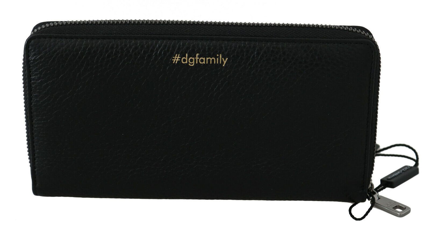 Dolce & Gabbana Black Red Leder #dgfamily Reißverschluss Continental Wallet