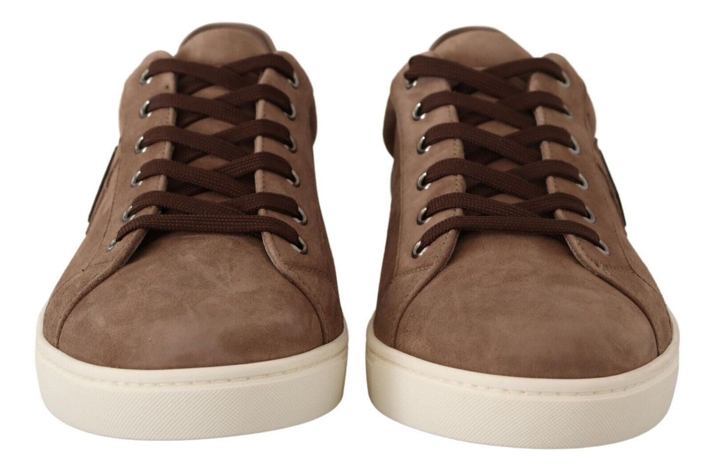 Dolce & Gabbana Brown Suede en cuir Sneakers Chaussures