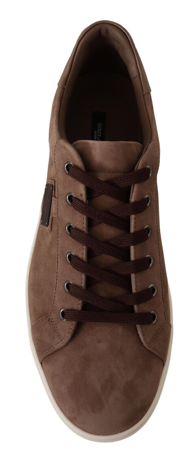 Dolce & Gabbana Brown Wildleder Leder -Sneakers Schuhe