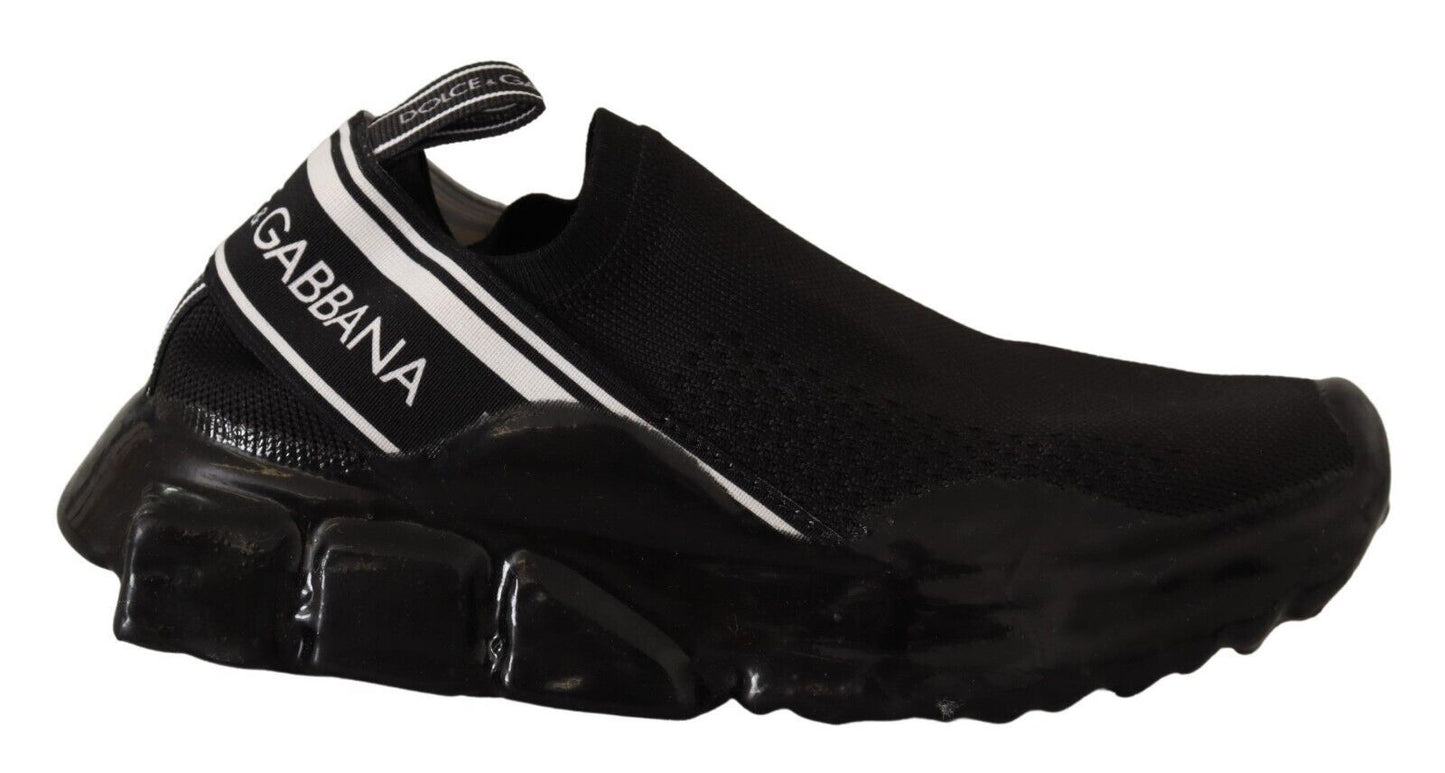 Dolce & Gabbana Black Slip auf Frauen Low Top Sorrent Sneakers Schuhe