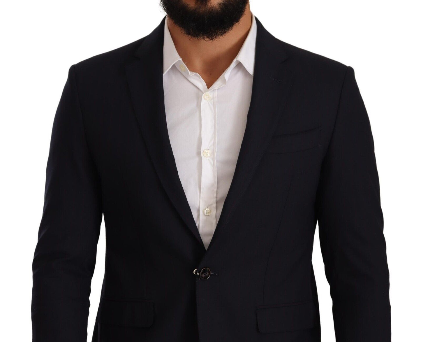 Domenico Tagliente Black Single Butted One Button Suit Jacket