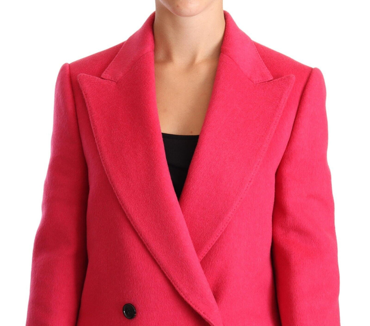 Dolce & Gabbana Elegant Pink Wool-Cashmere Coat
