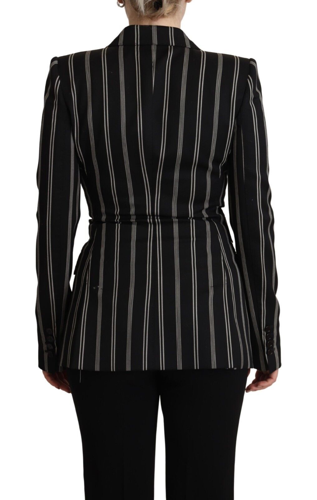 Dolce & Gabbana Elegant Striped Wool Stretch Jacket