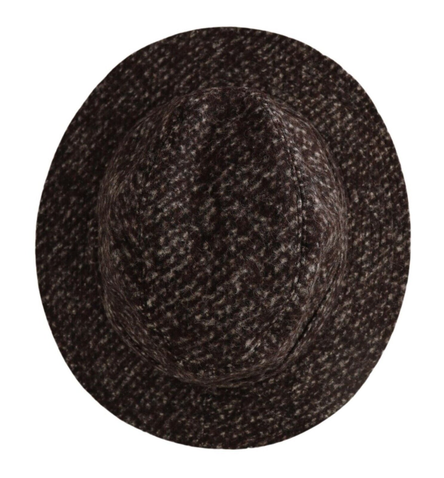 Dolce & Gabbana Grey Melange Mischte Textured Tweed Hut