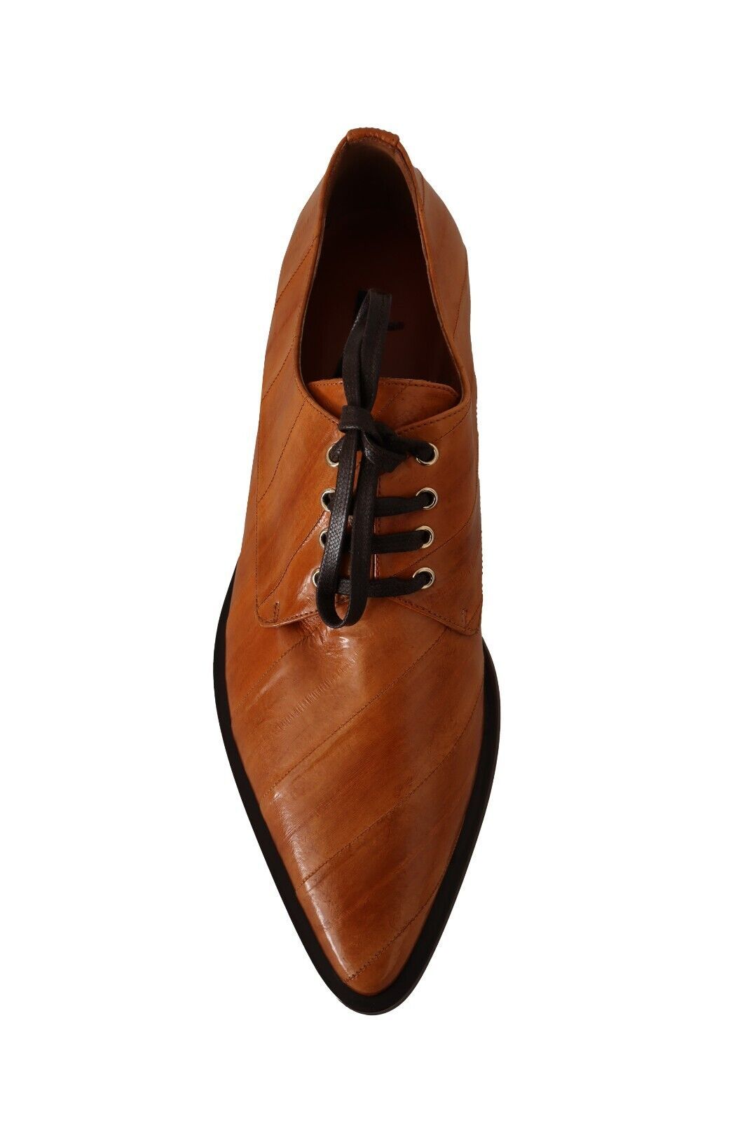 Dolce & Gabbana Brown Aal Leder Schnürung formelle Schuhe