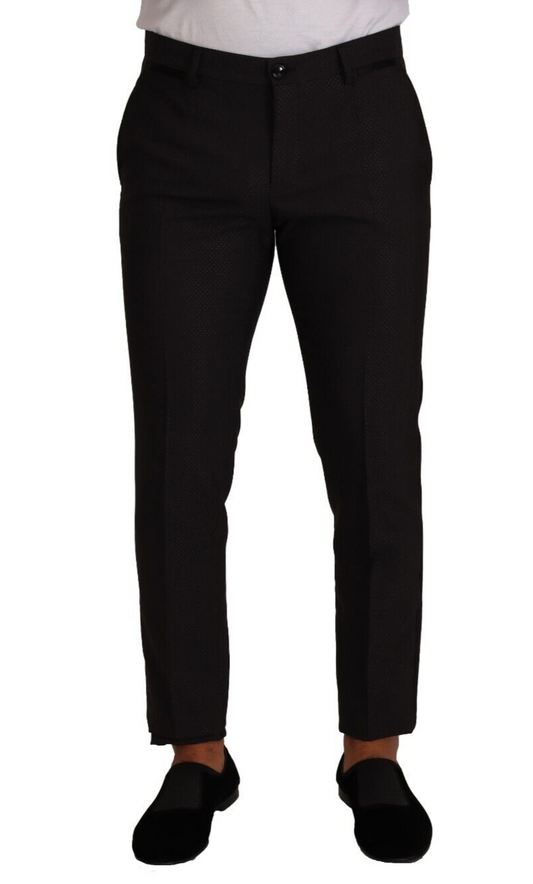 Dolce & gabbana noir brun formel smoking pantalon