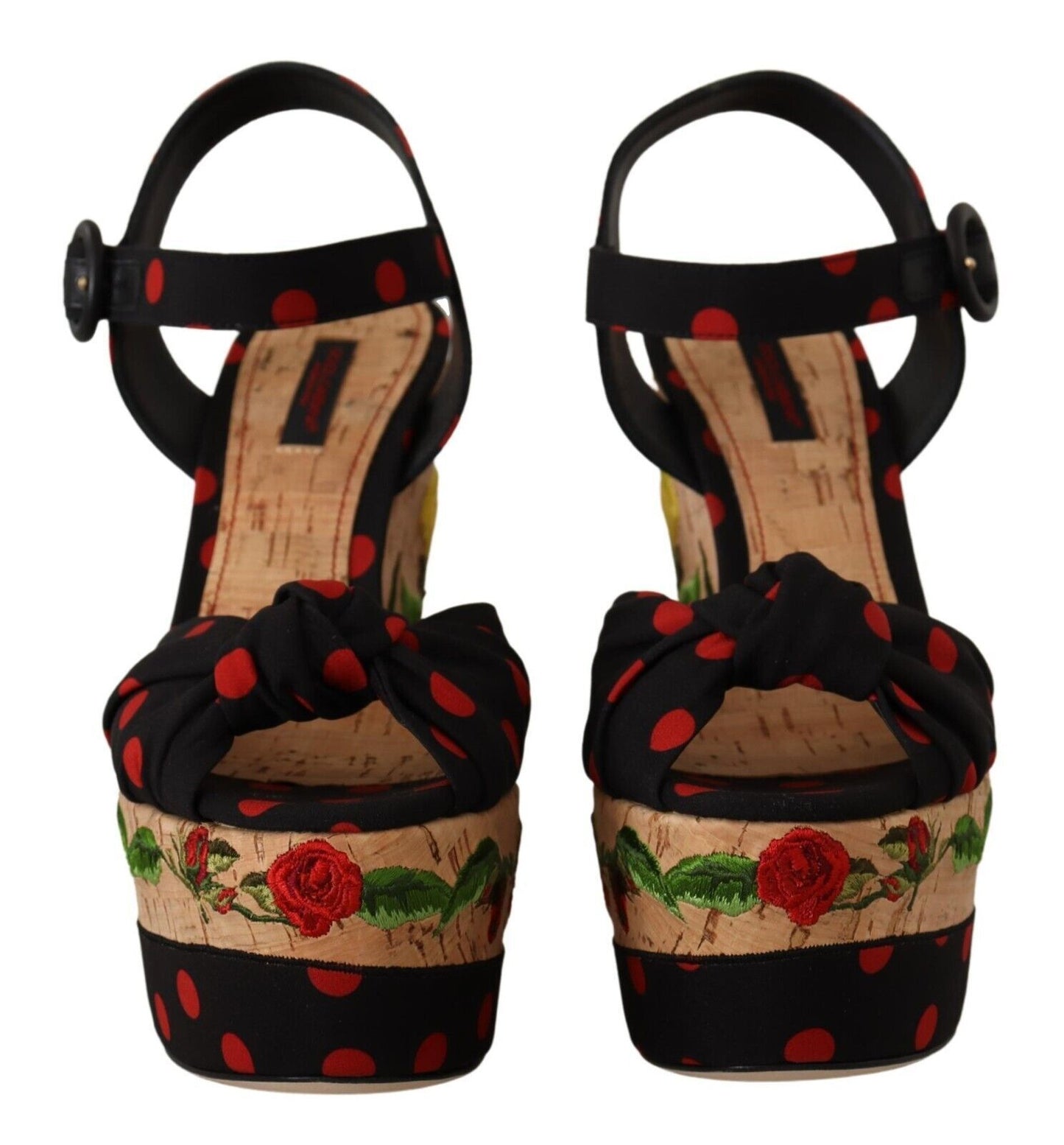 Dolce & Gabbana Multicolor -Plattformkeile Sandalen Charmeuse Schuhe