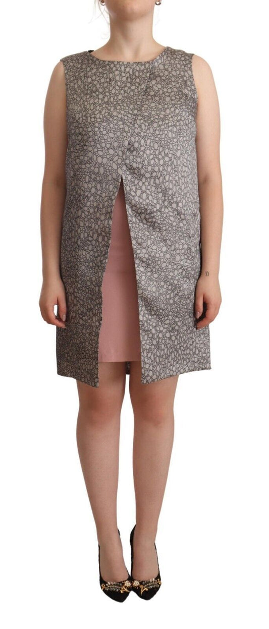 Comforbreakfast grau ärmellose Schaltkleid knielange Kleid
