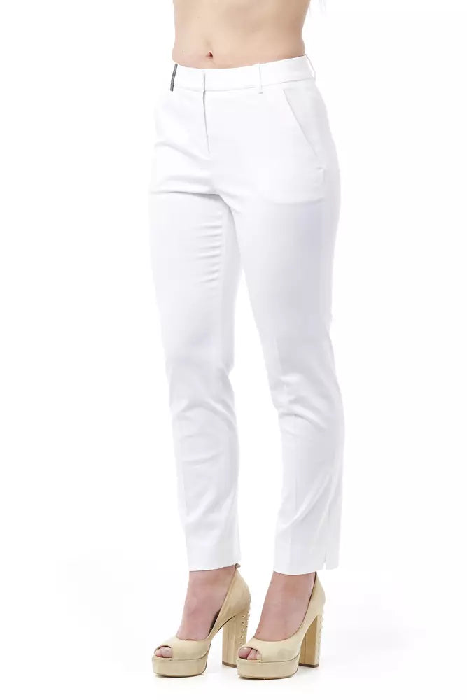 Peserico jeans e pantaloni in cotone bianco